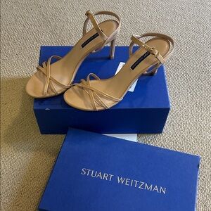 Stuart Weitzman Nude Strappy Heels